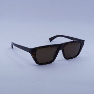 Bottega Veneta BV1291S 002 Sunglasses Havana Rectangle Frame, Brown Lenses
